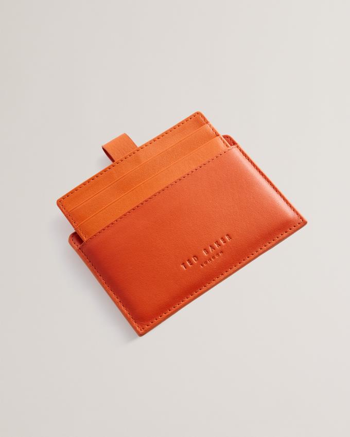 Porte-Carte Ted Baker Two Tone Leather Pullout Orange Homme | UJC-89919374